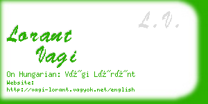 lorant vagi business card